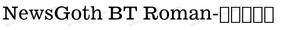 NewsGoth BT Roman字体转换